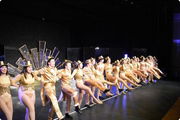 The actors from A Chorus Line with their final dance.