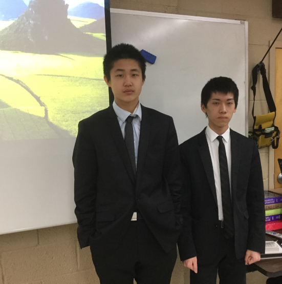 Chinese students Michael Zeng and Kevin Dai joined the eighth grade at McQuaid Jesuit earlier this semester.