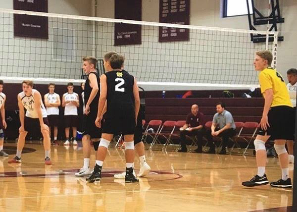 McQuaid takes on rival Saint Josephs in Volleyball. 