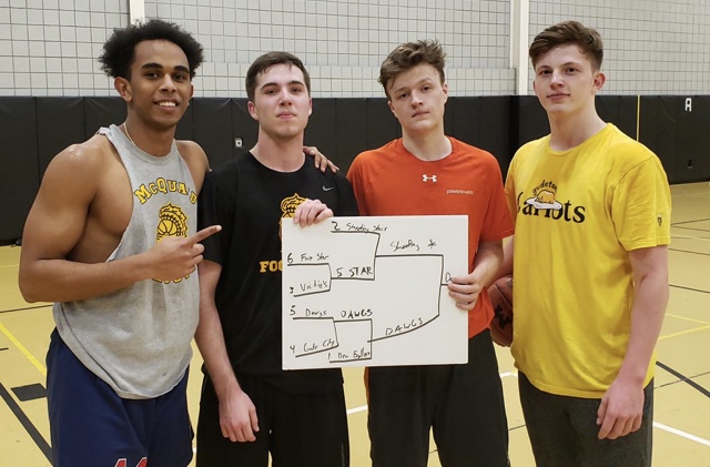 The+Dawgz+won+the+senior+bracket+in+McQuaid+Executive+Councils+three+vs.+three+basketball+tournament.+The+tournament+was+held+on+April+4+in+McQuaids+field+house.