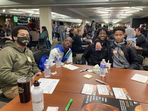 (L-R) Daniel Shiferaw, Joshua Dorsey, Khaleeb Obieke, and Isaiah Anderson are currently attending the Roc2Change summit on racial justice
