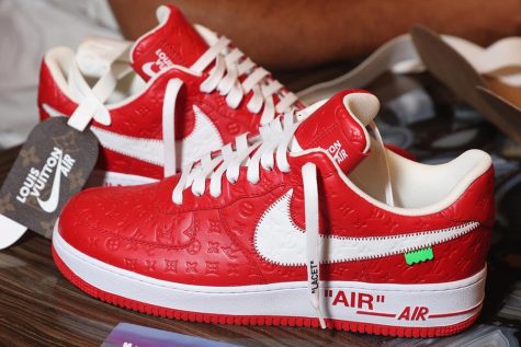 Louis Vuitton Nike Air Force 1 Low By Virgil Abloh White Red UK 9 Sneaker