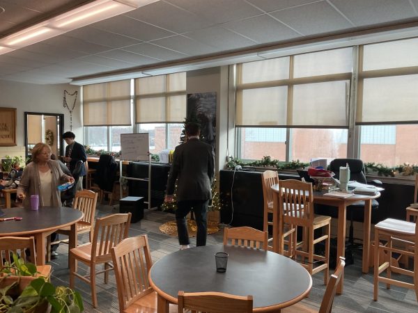 Students visit the main part of the Academic Center to get help.
